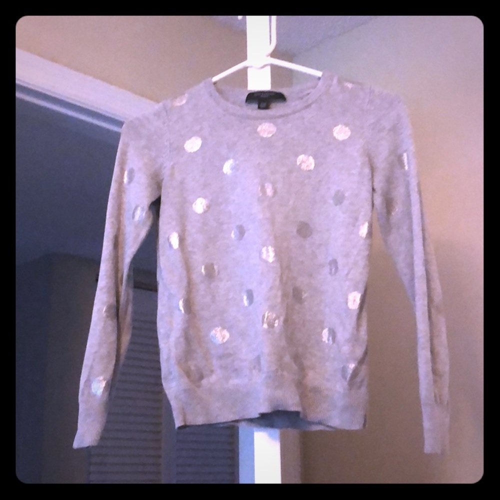 Silver polka dot sweater